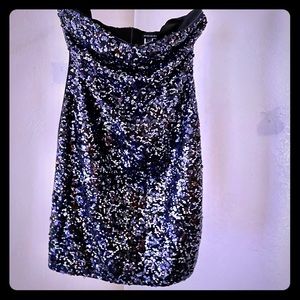 Strapless sequins mini dress - size L